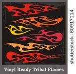 vinyl ready tribal flames....
