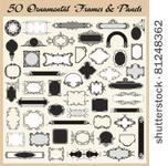 vector set of 50 ornamental...