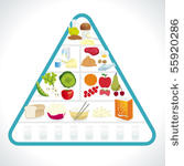 food pyramid in vector
