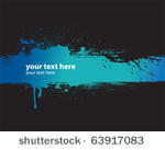 blue grunge banner with black...