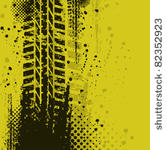 yellow tire track background
