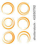orange circle shapes