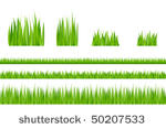 3 backgrounds of green grass...