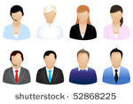 set of business people icons ...