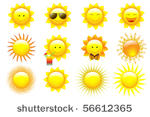 vector set cartoon sun...