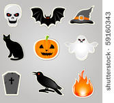 halloween symbols and elements  ...