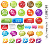 collection of selling badges ...