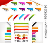 corners and ribbons  isolated...