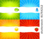 sunburst background set with...