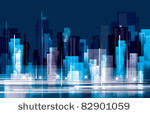 city landscape at night