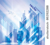 abstract city landscape in...