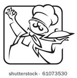 chef with tray of food in hand