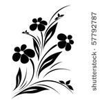 vector flower pattern on white...