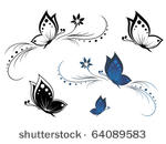 butterflies with a flower...