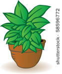 vector illustration a flowerpot ...