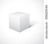 vector cube on white background