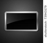 glossy black plate on a...