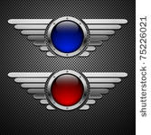 shield with wings. element for...