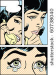 vector illustration of a sad...