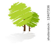 tree icon with reflection