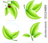 green ecology concept  icons...