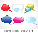 abstract glossy web chat...
