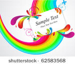 abstract colorful floral with...