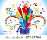 abstract colorful magic box...