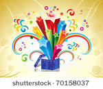 abstract colorful magic box...