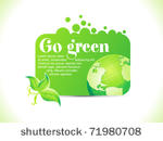 abstract go green icon vector...