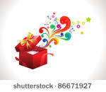 abstract colorful magical box ...