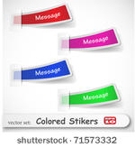 the abstract colored sticker set