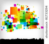 the abstract square colorful...