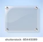 glass plate on white background