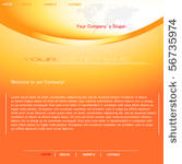 orange web template design