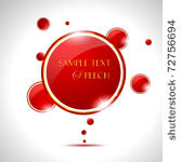 elegant glossy red speech bubble