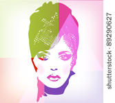abstract woman image in pop art ...