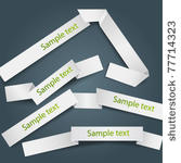 set origami ribbons and banner. ...