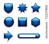 glossy buttons with chrome...