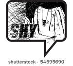 speech bubble shy