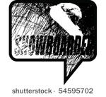 speech bubble snowboarder