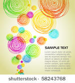 drawn colorful circle background