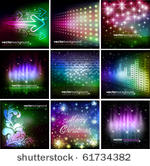 colorful shiny background set