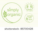 simply organic vector label ...