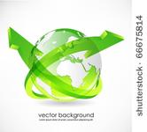 green globe with arrows vector