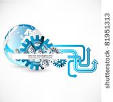 vector globe background with...
