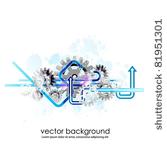 gears vector background with...
