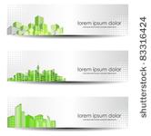vector set of city header design