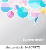 colorful speech bubble pie...