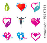 various colorful health care...